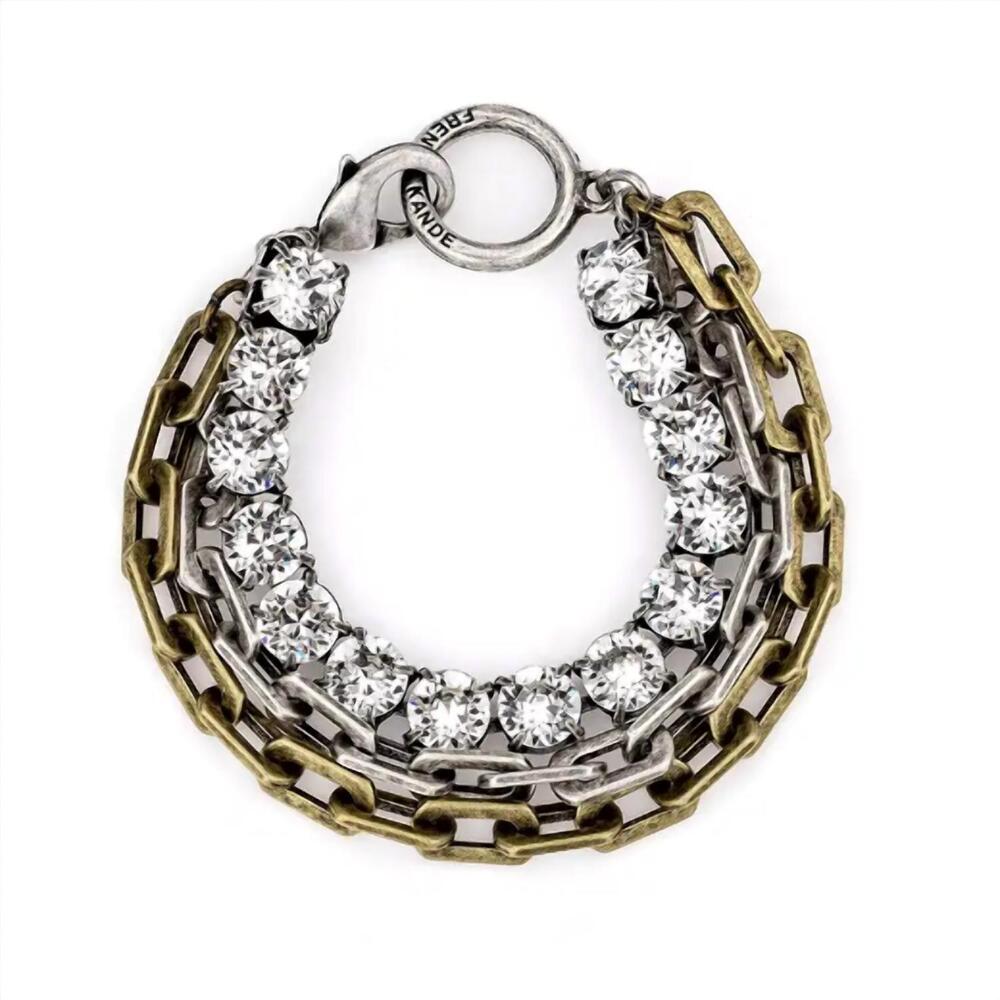 NEW FRENCH KANDE women's the holland bracelet in silver/ gold